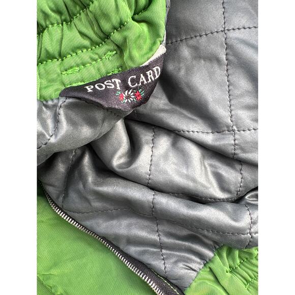 Vintage 80’s Post Card Italian ski wear 2 piece suit size 48 bright green retro - Picture 9 of 11